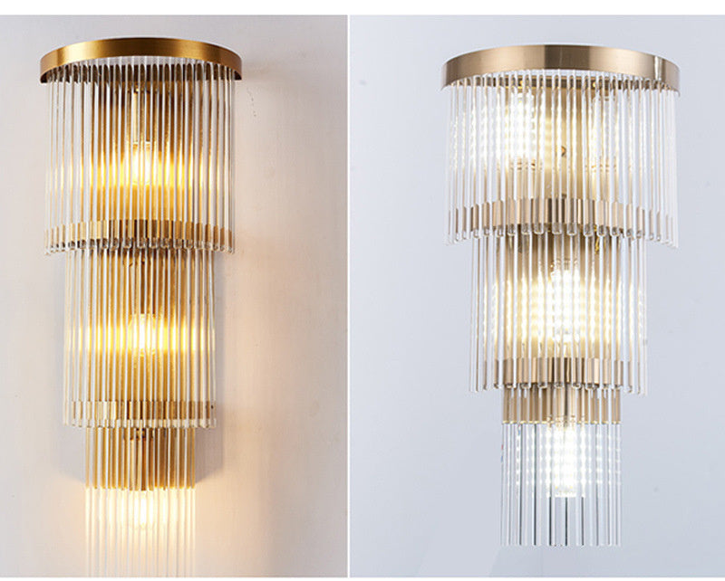 Nordic Glass Bedside Lamp – Modern Corridor & Aisle Wall Light | LED