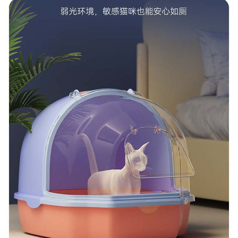 Cat Litter Box Extra Large Fully Semi-enclosed Flip-top Cat Toilet Deodorant Anti-splash Cat Litter Box Cat Supplies