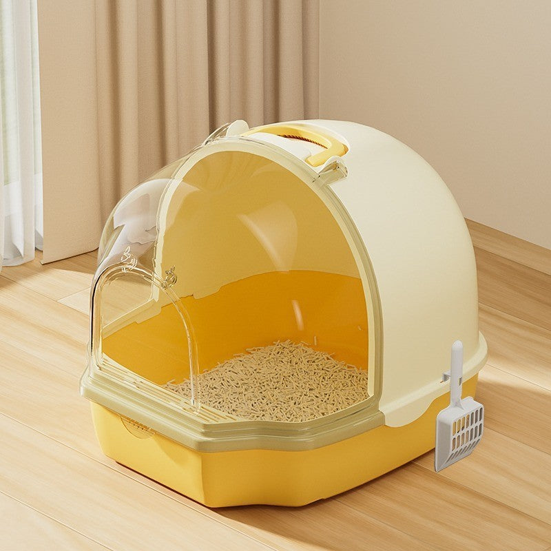 Cat Litter Box Extra Large Fully Semi-enclosed Flip-top Cat Toilet Deodorant Anti-splash Cat Litter Box Cat Supplies