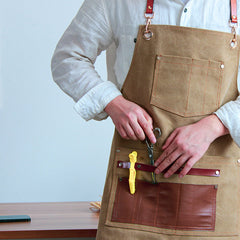 Denim Canvas Apron Custom Printing LOGO Milk Tea Coffee Cake Shop Baking Nail Art Restaurant Men&#039;s And Women&#039;s Work Clothes