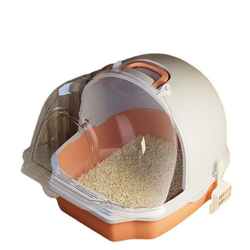 Cat Litter Box Extra Large Fully Semi-enclosed Flip-top Cat Toilet Deodorant Anti-splash Cat Litter Box Cat Supplies