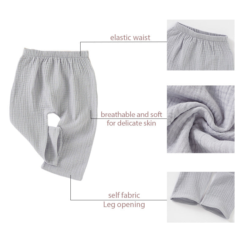 Baby Pants Amazon Same Style Children&#039;s Mosquito-proof Pants Organic Cotton Baby Casual Pants Children&#039;s Summer Baby Trousers