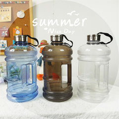 2.2L Large-capacity Sports Water Bottle Food-grade Outdoor  Sealed Leak-proof Open Lid Direct Drinking