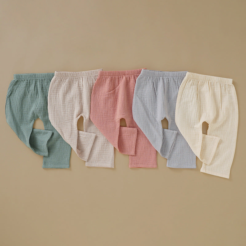 Baby Pants Amazon Same Style Children&#039;s Mosquito-proof Pants Organic Cotton Baby Casual Pants Children&#039;s Summer Baby Trousers