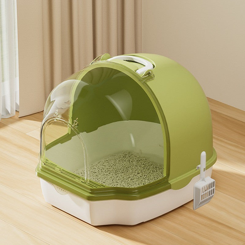 Cat Litter Box Extra Large Fully Semi-enclosed Flip-top Cat Toilet Deodorant Anti-splash Cat Litter Box Cat Supplies