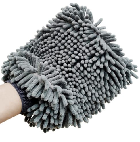 Thickened Double-sided Waterproof Chenille Car Wash Gloves Microfiber Absorbent Car Wash Gloves Car Cleaning Tools