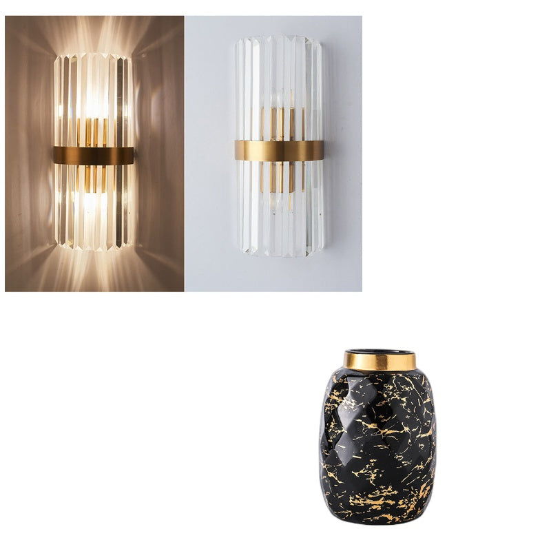 Nordic Glass Bedside Lamp – Modern Corridor & Aisle Wall Light | LED